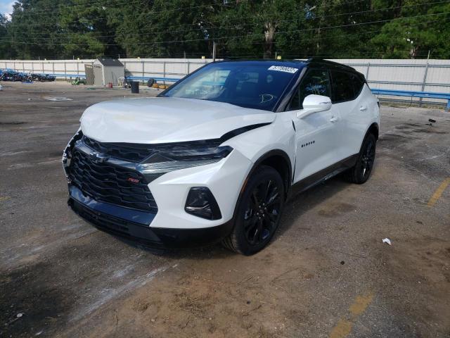 3GNKBERS4NS168543 - 2022 CHEVROLET BLAZER WHITE photo 2