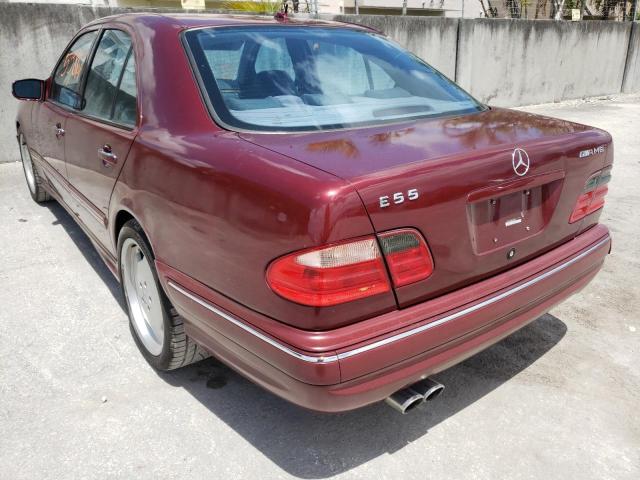 WDBJF74J52B398424 - 2002 MERCEDES-BENZ E 55 AMG RED photo 3