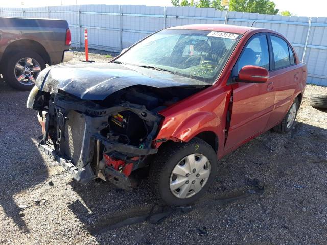 KNADH4A35B6930662 - 2011 KIA RIO BASE RED photo 2