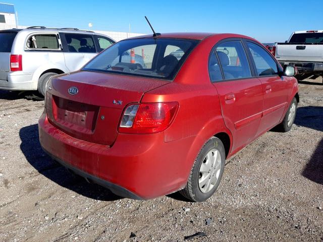 KNADH4A35B6930662 - 2011 KIA RIO BASE RED photo 4