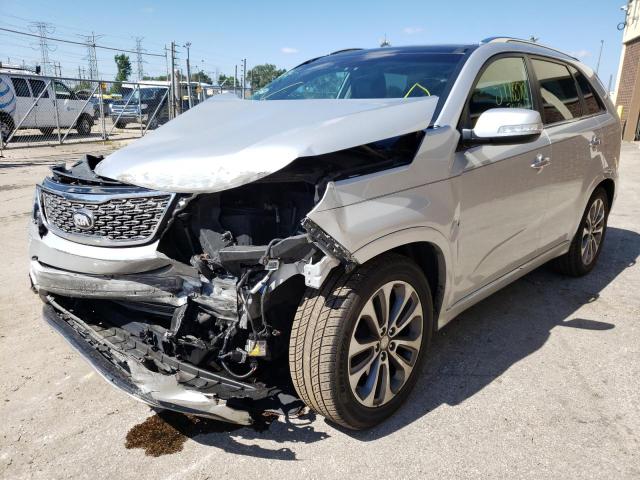 5XYKW4A75FG582206 - 2015 KIA SORENTO SX SILVER photo 2