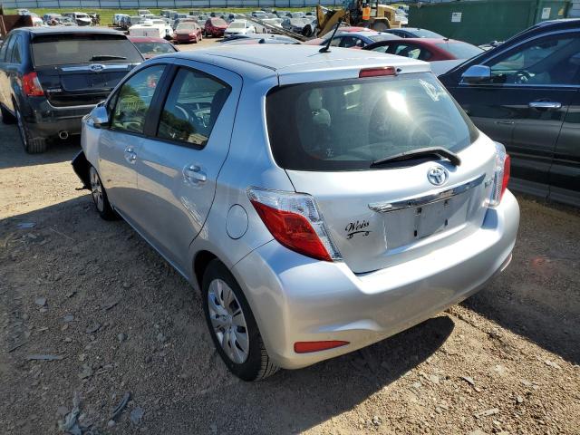 JTDKTUD31ED586042 - 2014 TOYOTA YARIS SILVER photo 3