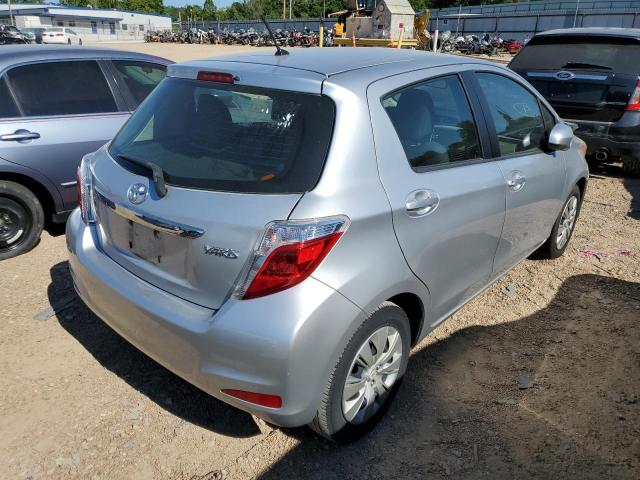 JTDKTUD31ED586042 - 2014 TOYOTA YARIS SILVER photo 4