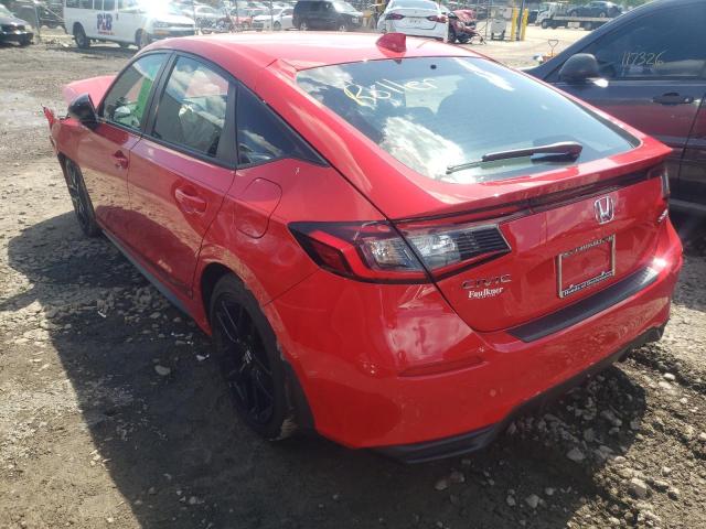 19XFL2H84NE009869 - 2022 HONDA CIVIC SPOR RED photo 3