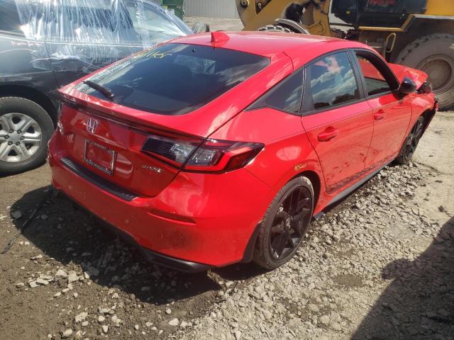 19XFL2H84NE009869 - 2022 HONDA CIVIC SPOR RED photo 4