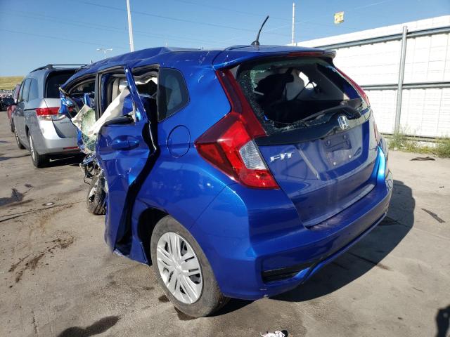 3HGGK5H4XKM747037 - 2019 HONDA FIT LX BLUE photo 3