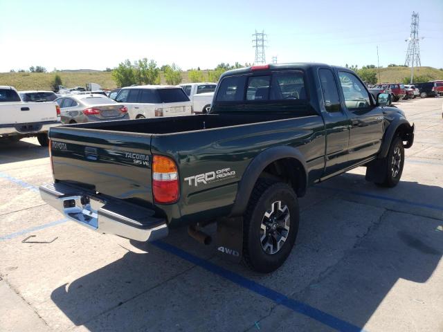 5TEWN72N53Z297607 - 2003 TOYOTA TACOMA XTR GREEN photo 4