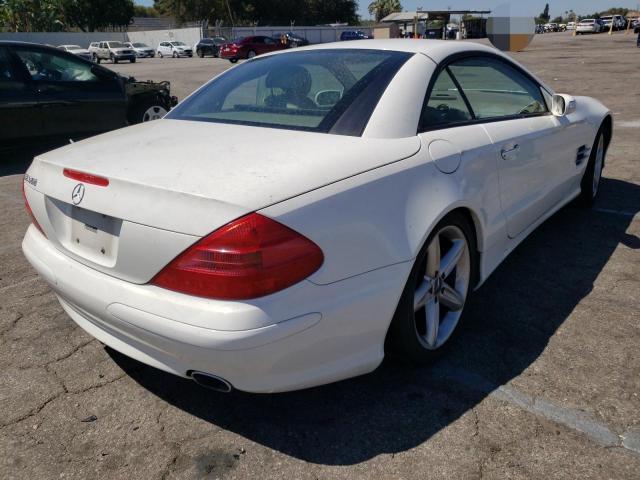 WDBSK75F94F073264 - 2004 MERCEDES-BENZ SL 500 WHITE photo 4