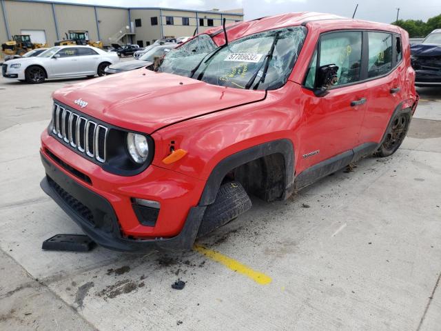 ZACNJAAB0KPK44850 - 2019 JEEP RENEGADE S RED photo 2