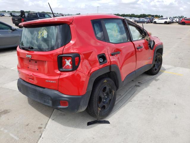 ZACNJAAB0KPK44850 - 2019 JEEP RENEGADE S RED photo 4