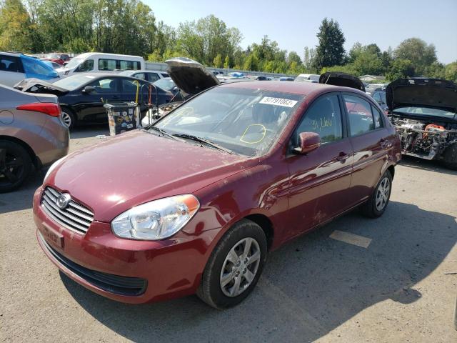 KMHCN4AC3AU516437 - 2010 HYUNDAI ACCENT BURGUNDY photo 2