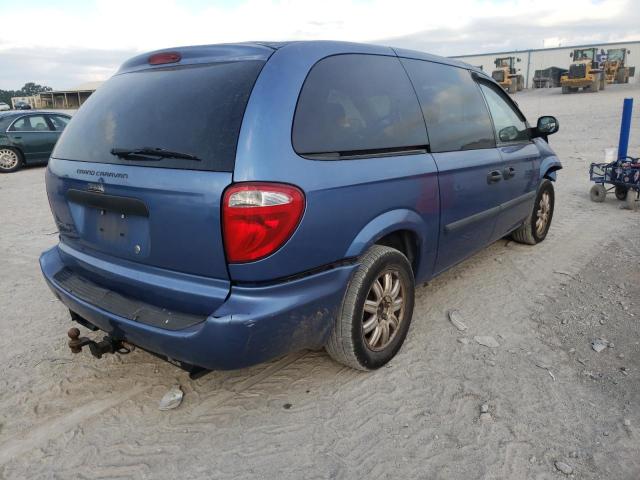 1D4GP24R47B164593 - 2007 DODGE GRAND CARA BLUE photo 4