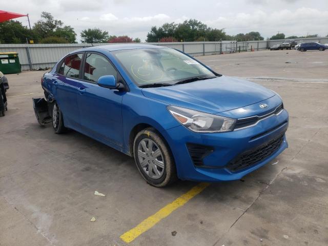 3KPA24AD4ME372767 - 2021 KIA RIO LX BLUE photo 1