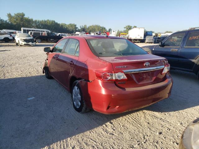 2T1BU4EE4BC617791 - 2011 TOYOTA COROLLA ba RED photo 3