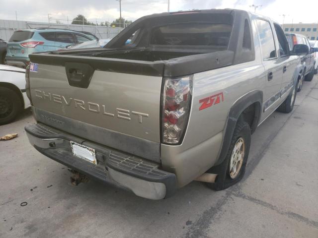 3GNEK13T83G274498 - 2003 CHEVROLET AVALANCHE GRAY photo 4