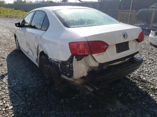 3VW2K7AJ0CM377977 - 2012 VOLKSWAGEN JETTA BASE WHITE photo 3