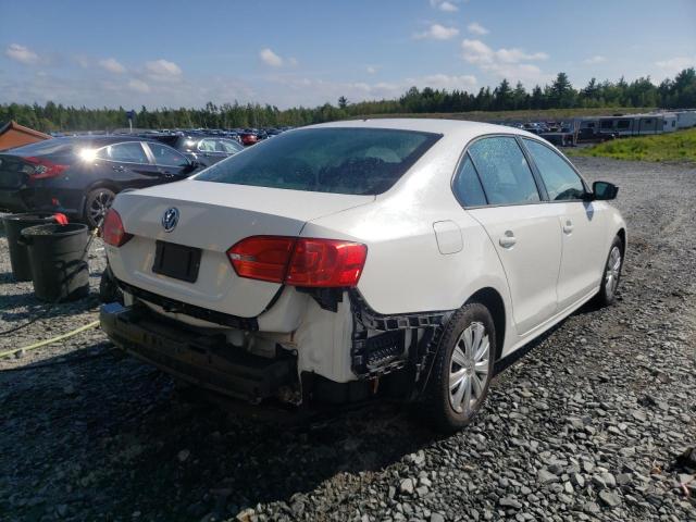 3VW2K7AJ0CM377977 - 2012 VOLKSWAGEN JETTA BASE WHITE photo 4