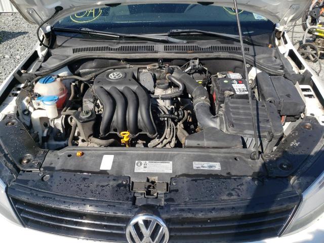 3VW2K7AJ0CM377977 - 2012 VOLKSWAGEN JETTA BASE WHITE photo 7