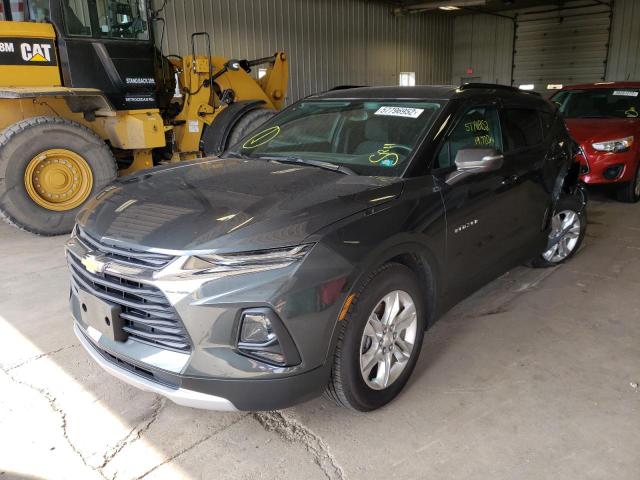 3GNKBHRS1LS646335 - 2020 CHEVROLET BLAZER 2LT GRAY photo 2