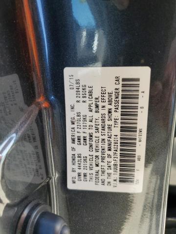 19UUB1F37FA028014 - 2015 ACURA TLX  photo 10