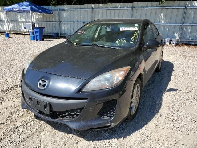 JM1BL1V82C1675979 - 2012 MAZDA 3 I BLACK photo 2