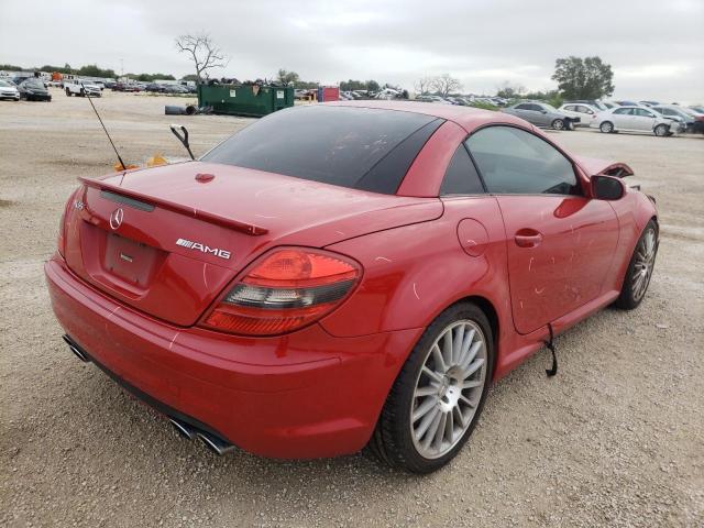 WDBWK73F08F173201 - 2008 MERCEDES-BENZ SLK 55 AMG RED photo 4