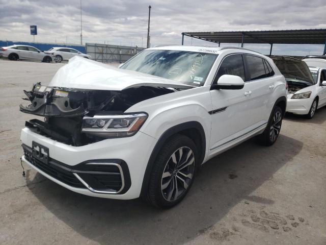 1V2CE2CA9MC215409 - 2021 VOLKSWAGEN ATLAS CROS Белый фото 2