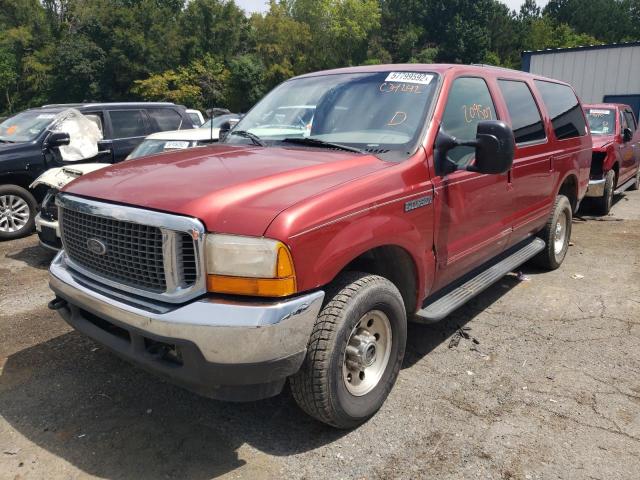 1FMNU41S3YEC34242 - 2000 FORD EXCURSION RED photo 2