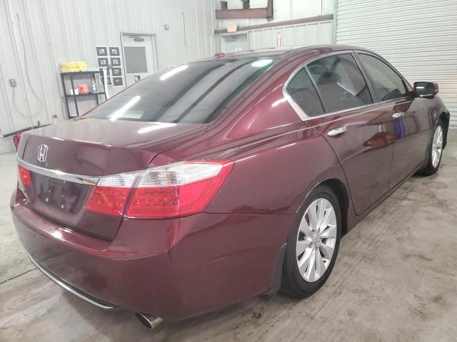 1HGCR2F86DA019617 - 2013 HONDA ACCORD EXL BURGUNDY photo 4