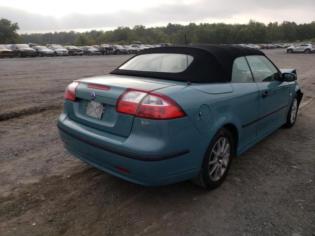 YS3FD79Y846014742 - 2004 SAAB 9-3 ARC TURQUOISE photo 4