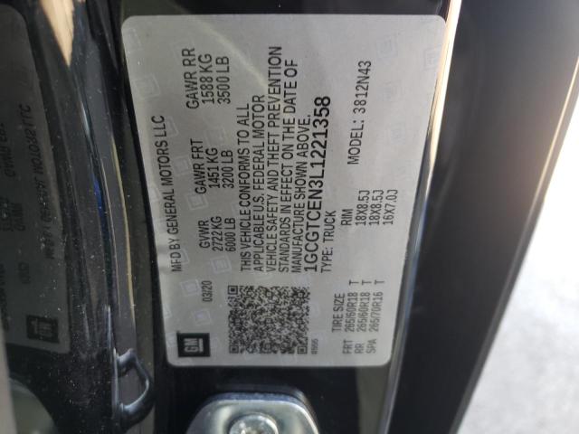 1GCGTCEN3L1221358 - 2020 CHEVROLET COLORADO L BLACK photo 10