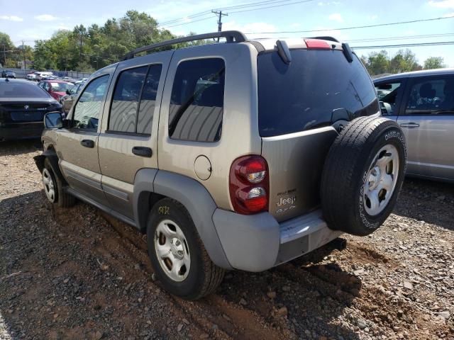 1J4GL48K85W707669 - 2005 JEEP LIBERTY SP BEIGE photo 3