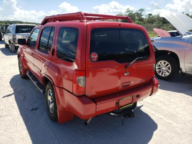 5N1ED28T2YC579616 - 2000 NISSAN XTERRA XE RED photo 3