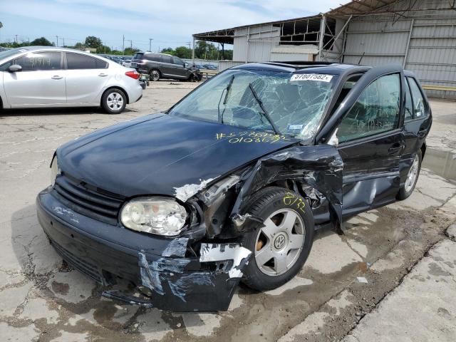 9BWGB61J724010867 - 2002 VOLKSWAGEN GOLF GLS BLACK photo 2