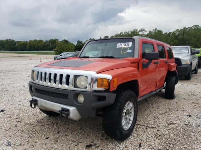 5GTEN13E588181848 - 2008 HUMMER H3 ORANGE photo 2