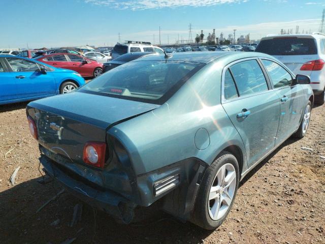 1G1ZG57B99F184669 - 2009 CHEVROLET MALIBU LS TEAL photo 4