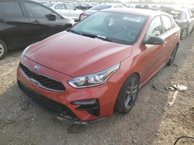 3KPF34ADXME398468 - 2021 KIA FORTE GT L ORANGE photo 2