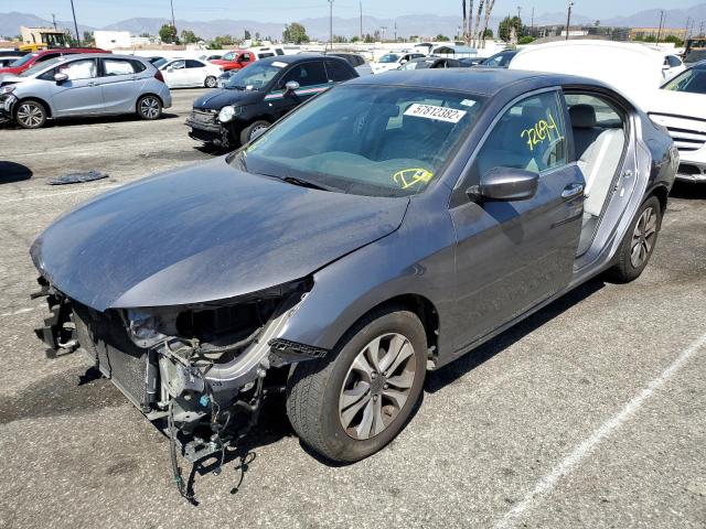 1HGCR2F31EA004092 - 2014 HONDA ACCORD LX GRAY photo 2