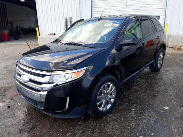 2FMDK3JC6CBA78044 - 2012 FORD EDGE SEL BLACK photo 2