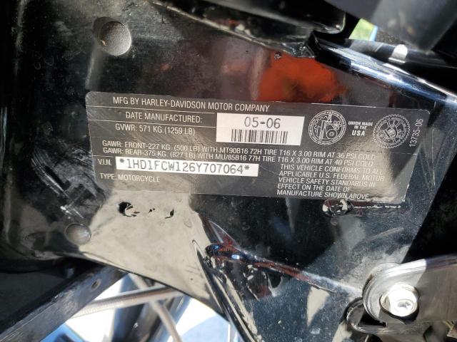 1HD1FCW126Y707064 - 2006 HARLEY-DAVIDSON FLHTCUI 黑色 照片 10