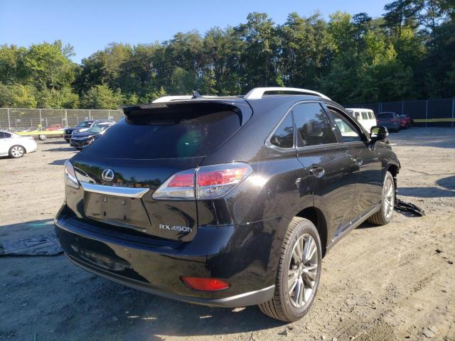 JTJBC1BAXD2057647 - 2013 LEXUS RX 450 BLACK photo 4