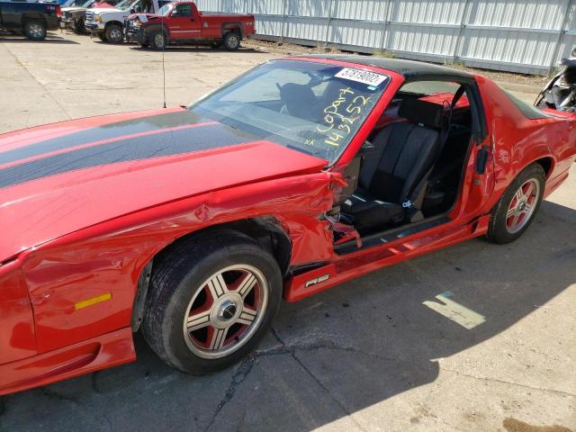 1G1FP23E6NL143252 - 1992 CHEVROLET CAMARO RS RED photo 9