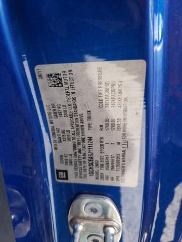 1GCHSCEA6J1111244 - 2018 CHEVROLET COLORADO L BLUE photo 10