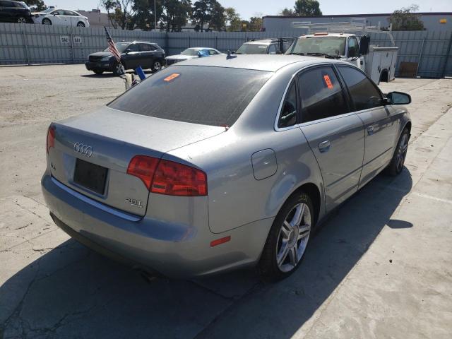 WAUDF78E57A077974 - 2007 AUDI A4 2.0T QU SILVER photo 4