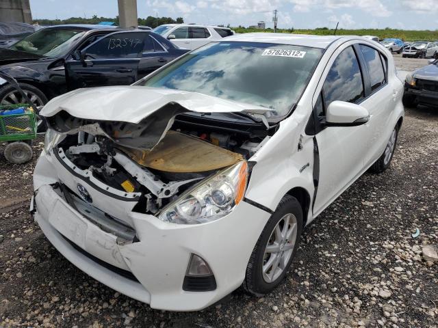 JTDKDTB3XD1545466 - 2013 TOYOTA PRIUS C WHITE photo 2