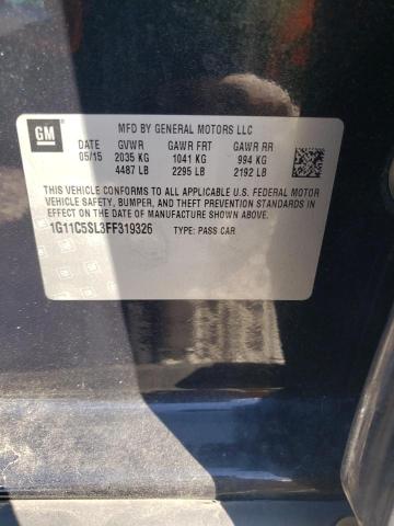 1G11C5SL3FF319326 - 2015 CHEVROLET MALIBU 1LT  照片 10