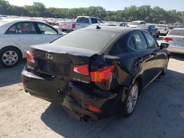 JTHCF5C28A2034312 - 2010 LEXUS IS 250 BLACK photo 4