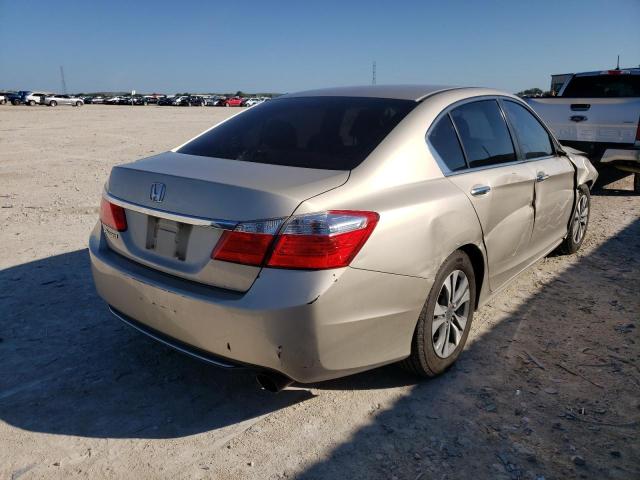 1HGCR2F39EA066114 - 2014 HONDA ACCORD LX GOLD photo 4