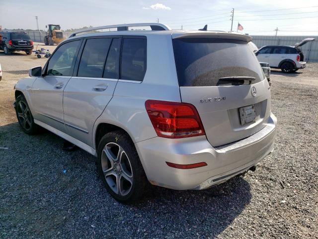 WDCGG0EB6DG098446 - 2013 MERCEDES-BENZ GLK 250 BL SILVER photo 3