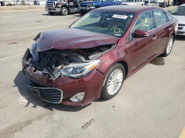 4T1BD1EB4FU043931 - 2015 TOYOTA AVALON HYB BURGUNDY photo 2